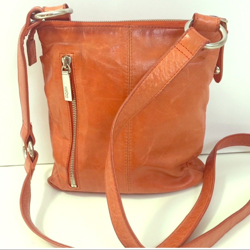 Hobo International Orange Leather Crossbody